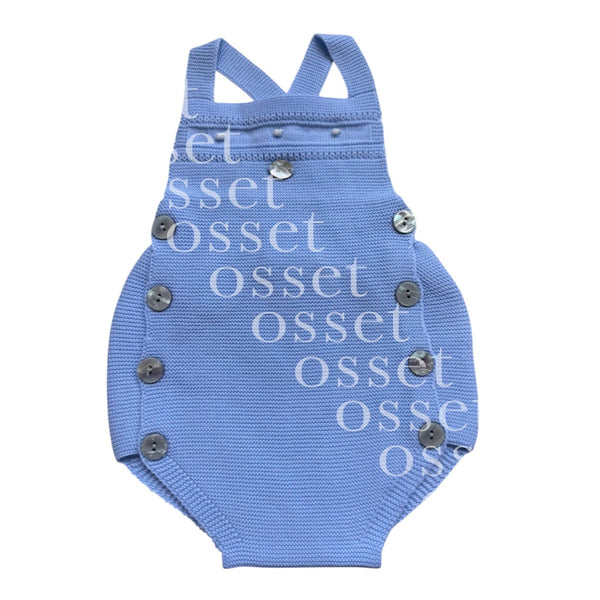 Peto Punto Botones Celeste