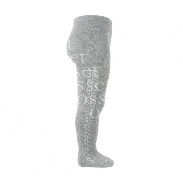 Leotardos Algodón Cálido con Calado Lateral Aluminio