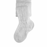Leotardos Perlé Calados Espiga Lateral Blanco