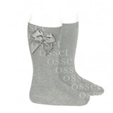 Calcetines Altos Algodón con Lazo Grogén Lateral Aluminio