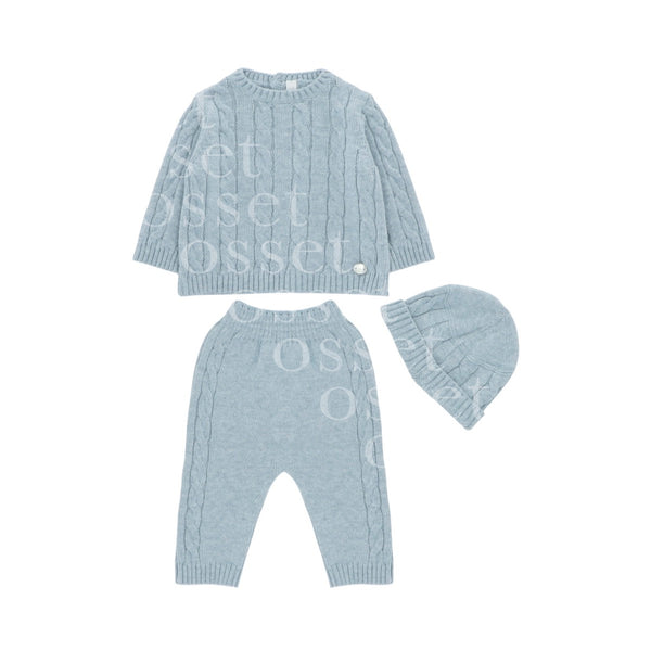 Conjunto Punto Trenzado Celeste SP